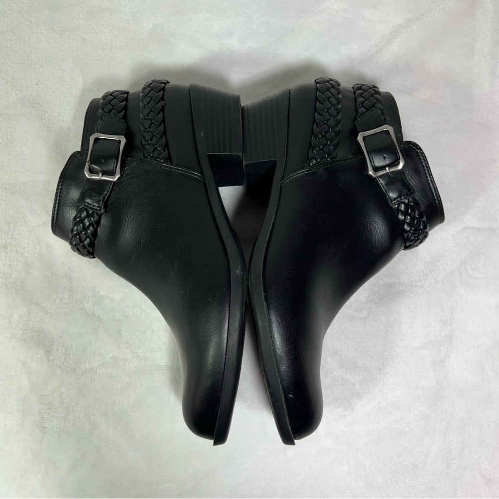 Life Stride Velocity Memory Foam Black Ankle Booties Women’s Size 7W Adriana - Picture 6 of 11